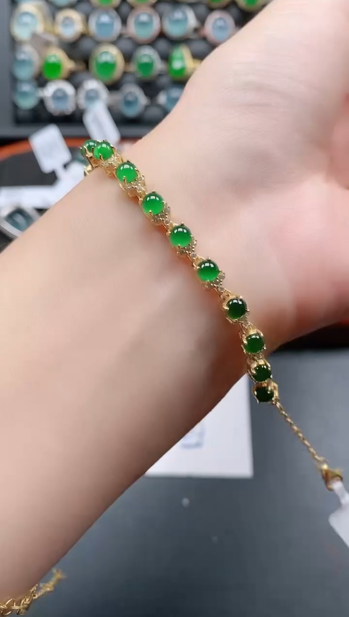 银S925镶嵌戒指翡翠1111111