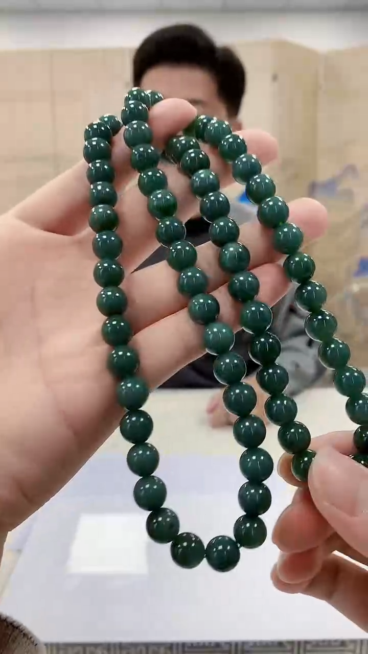 【闪购商品】定制翡翠未镶嵌4917bb-毛货珠链200