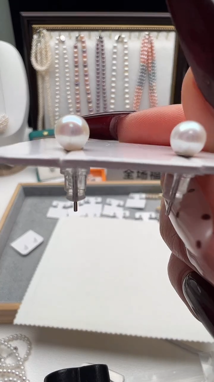 银S925镶嵌耳饰淡水珍珠永丽珍珠严选