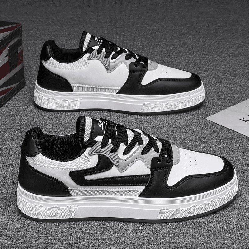 男鞋秋冬季鞋子男款透气男生板鞋黑白百搭休闲运动小白鞋男