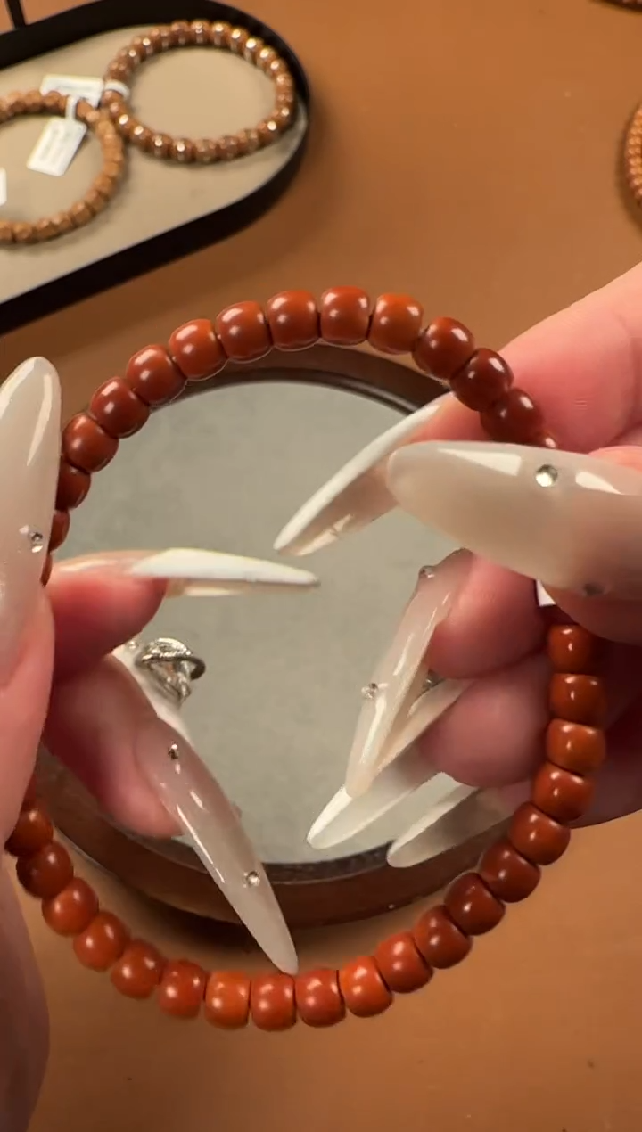 手串橄榄核5.7mm核尖单圈，老挝料