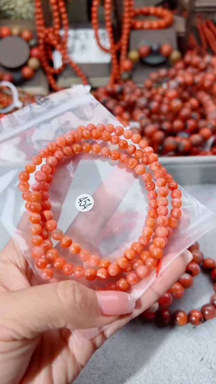 南红玛瑙未镶嵌手串5+