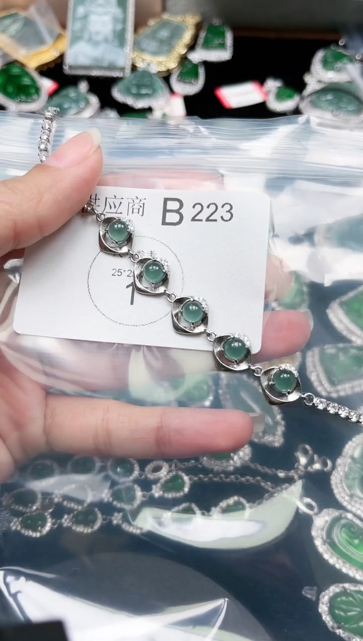 【闪购商品】翡翠颈饰未镶嵌赠皮绳223