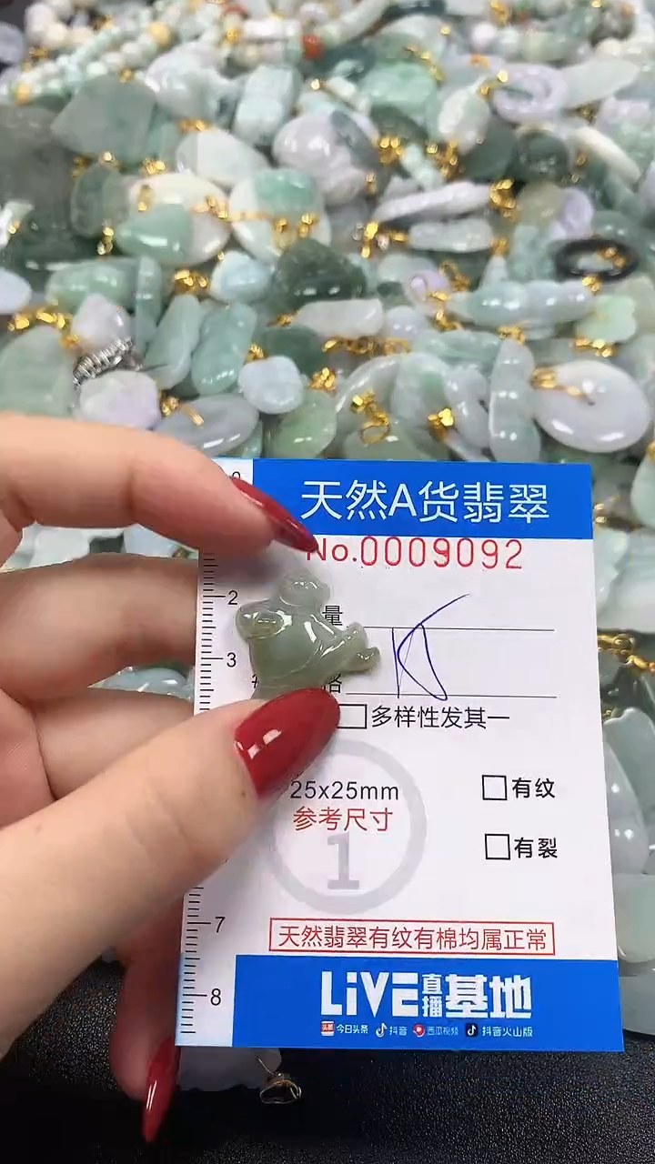 颈饰未镶嵌翡翠净货挂件-9092