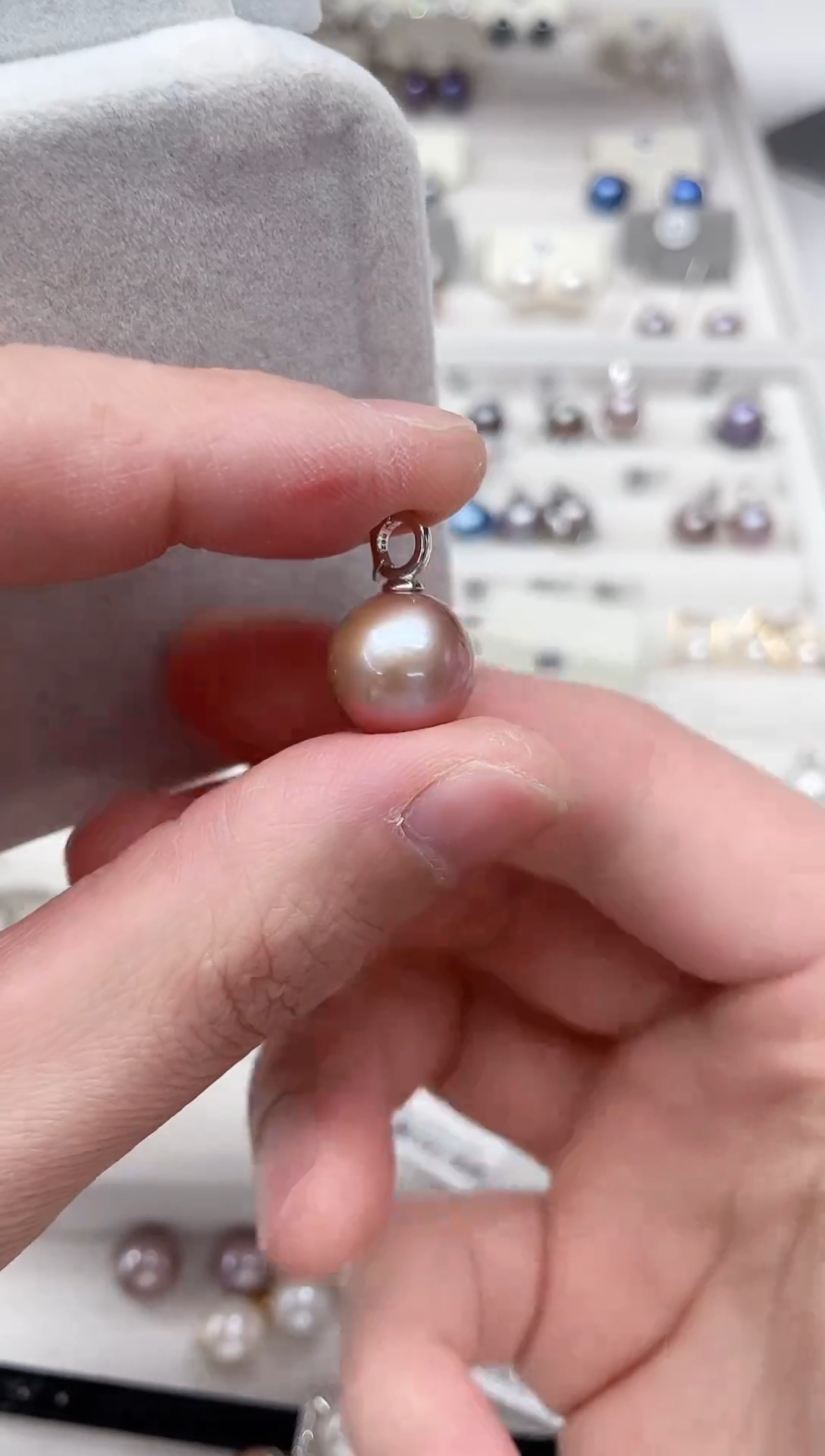 【闪购商品】淡水珍珠吊坠(不含链)银S925镶嵌吊坠