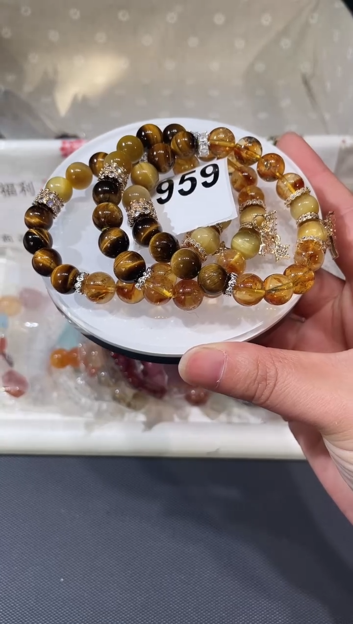 未镶嵌手链水晶大金霸多样性发一10mmA959