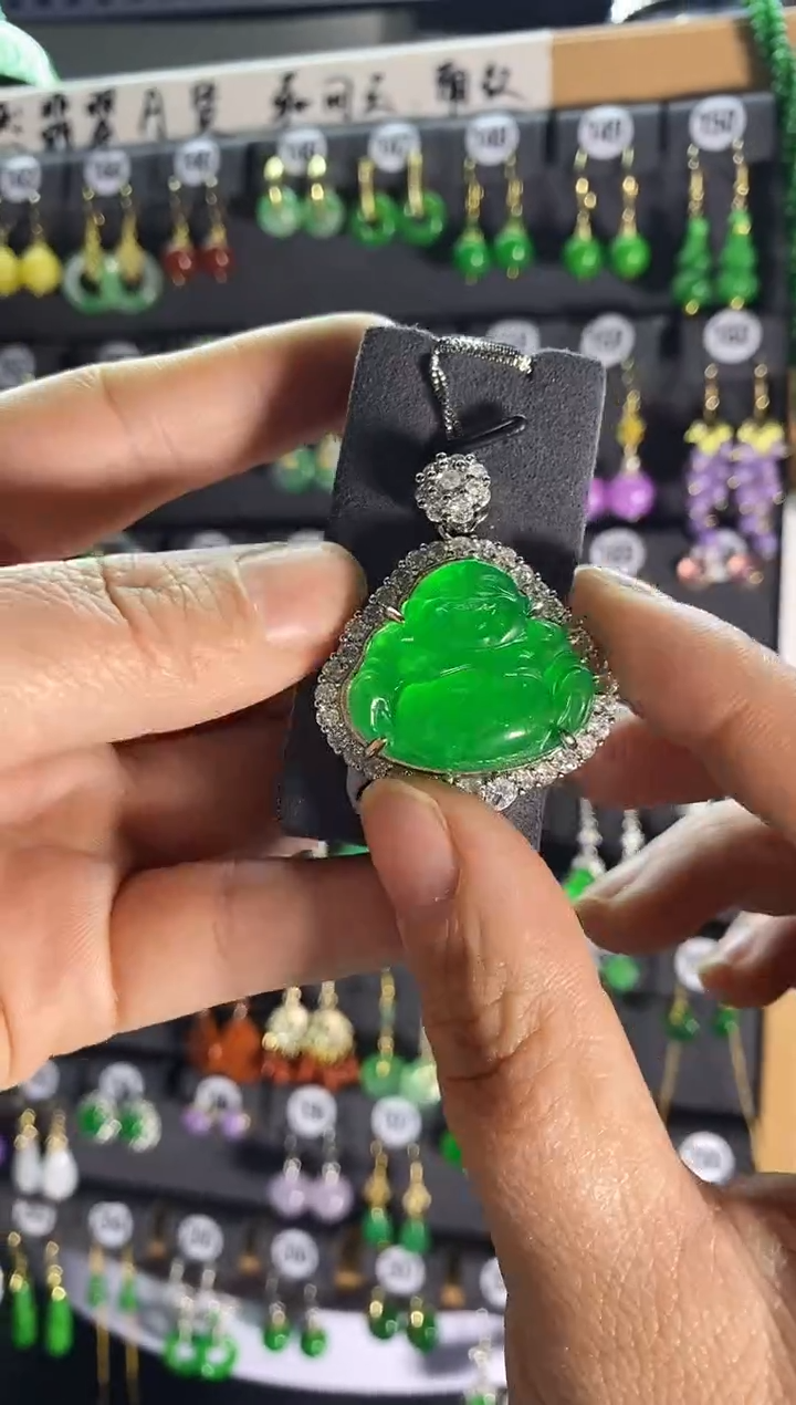 【闪购商品】翡翠耳饰银S925镶嵌219....