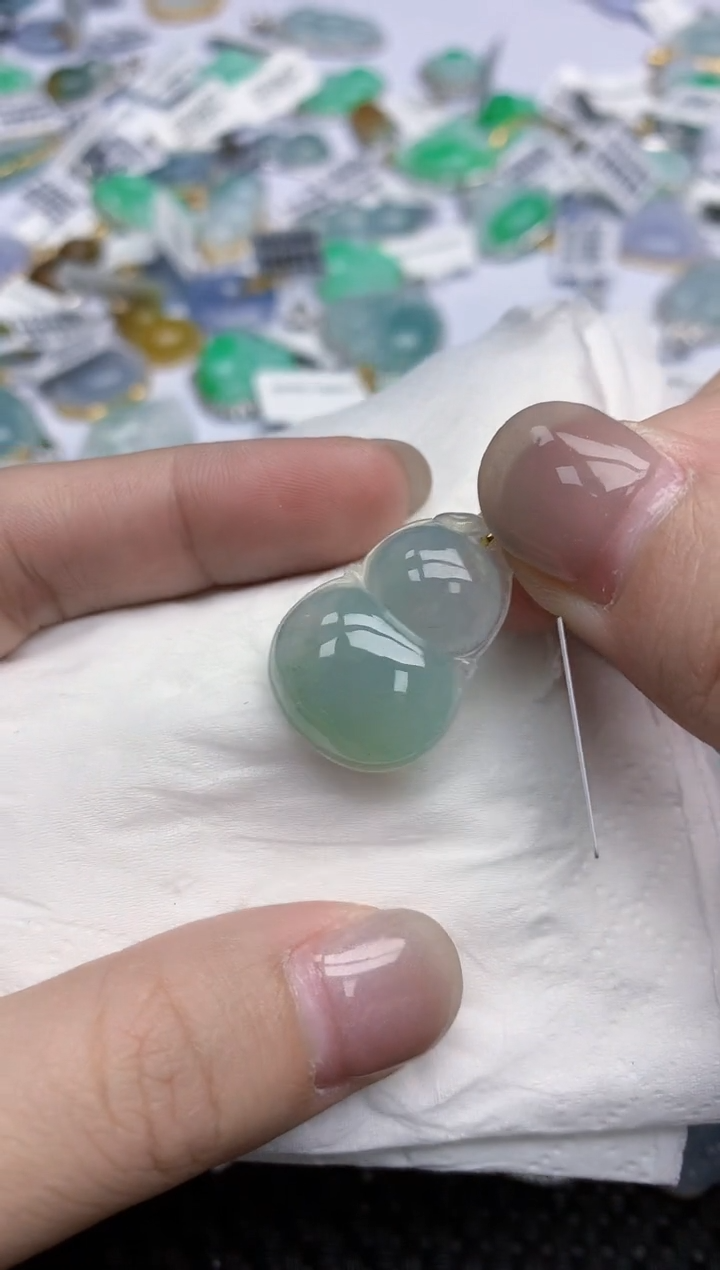 【闪购商品】翡翠颈饰18K金镶嵌天然翡翠A货