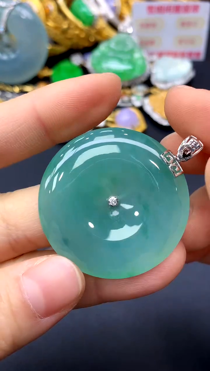 颈饰18K金镶嵌翡翠269-中国好珍宝