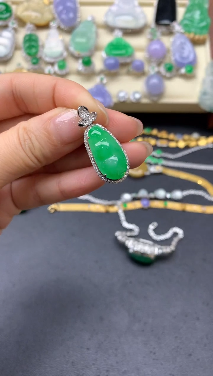 【闪购商品】翡翠颈饰18K金镶嵌433-中国好珍宝