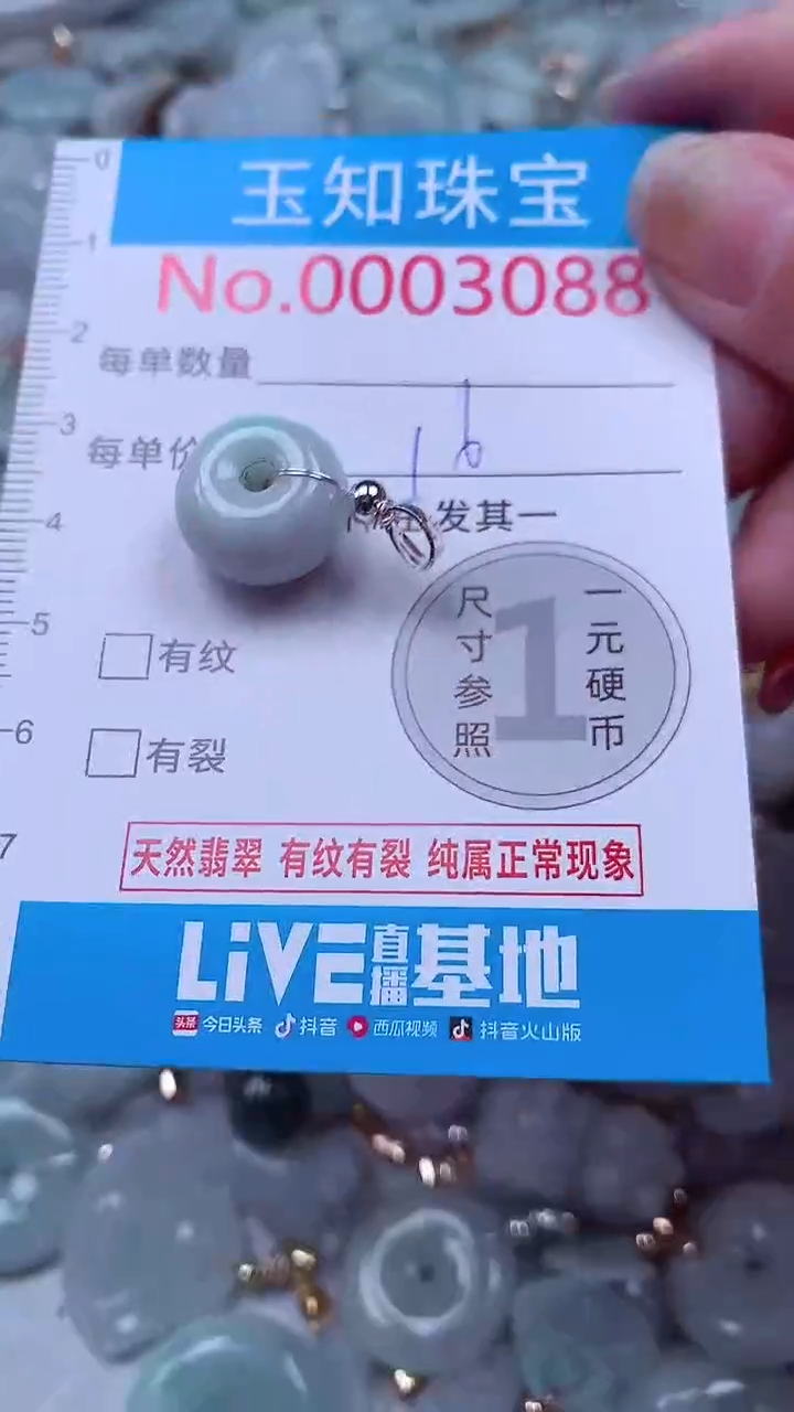吊坠(不含链)未镶嵌翡翠3088