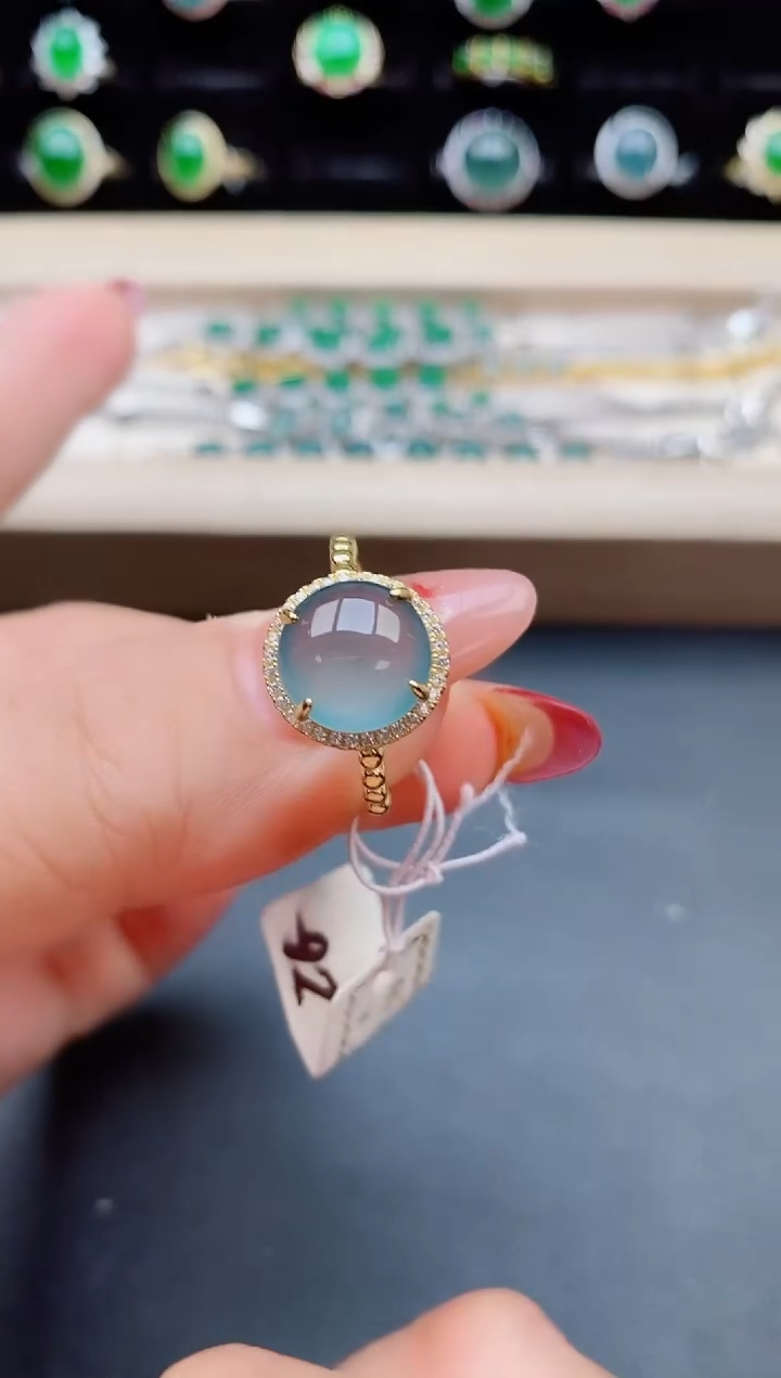 【闪购商品】翡翠戒指银S925镶嵌321321