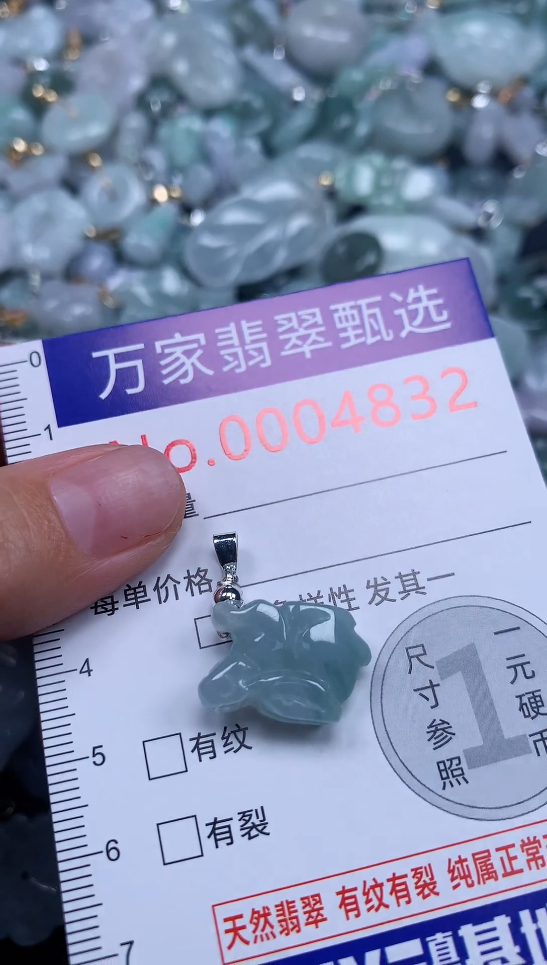 吊坠(不含链)未镶嵌翡翠4832
