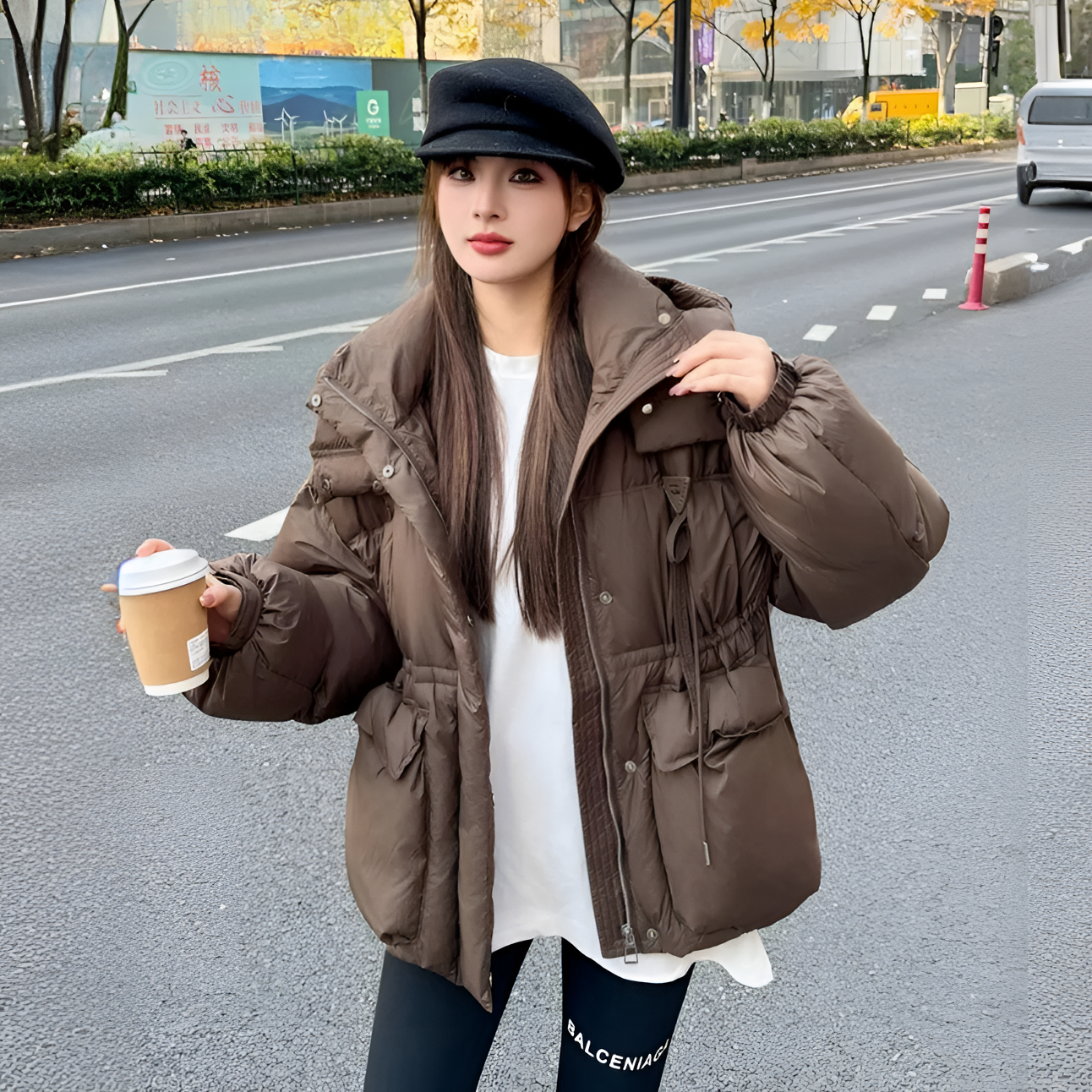 803短款棉服时尚连帽加厚保暖秋冬韩版冬季女士外套