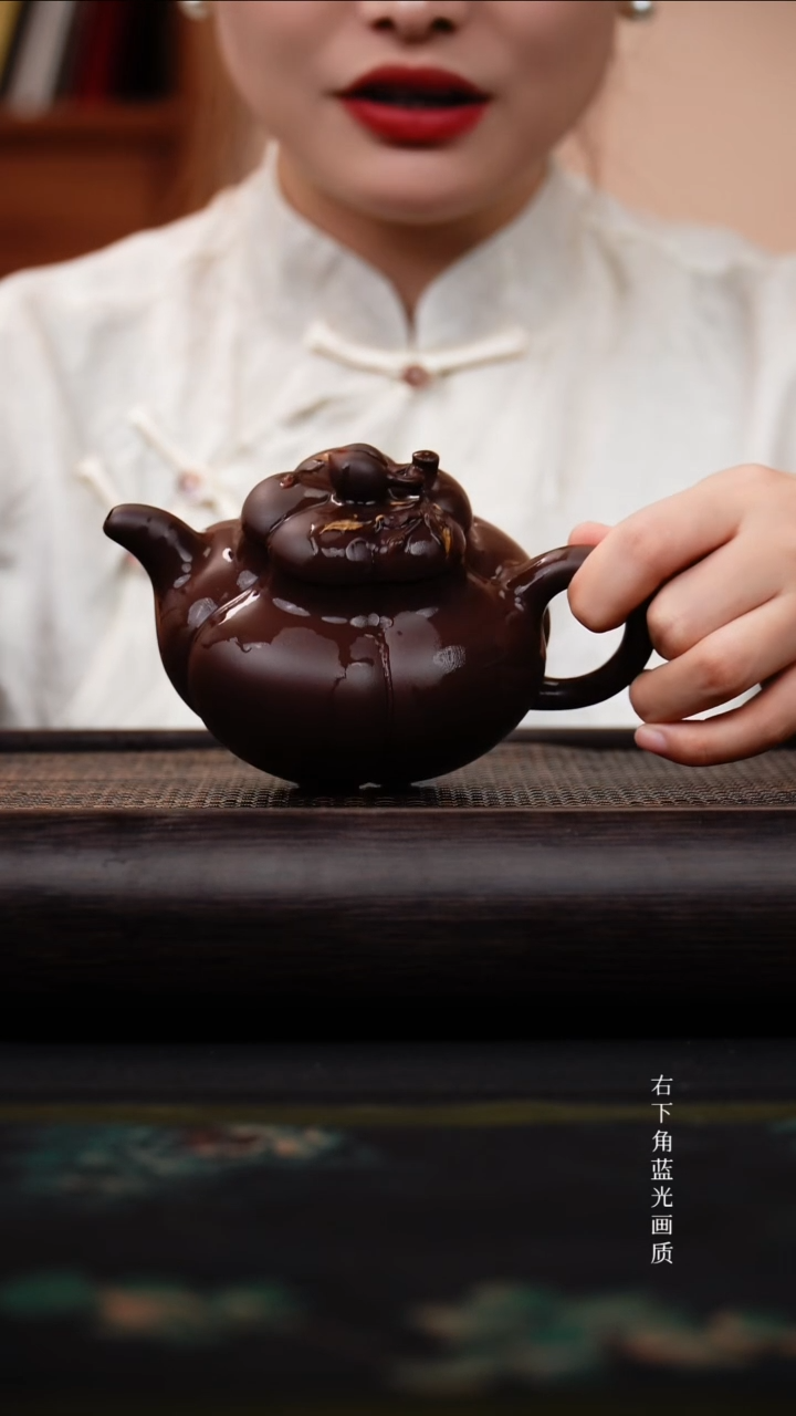 茶壶紫砂老紫泥 上合桃 