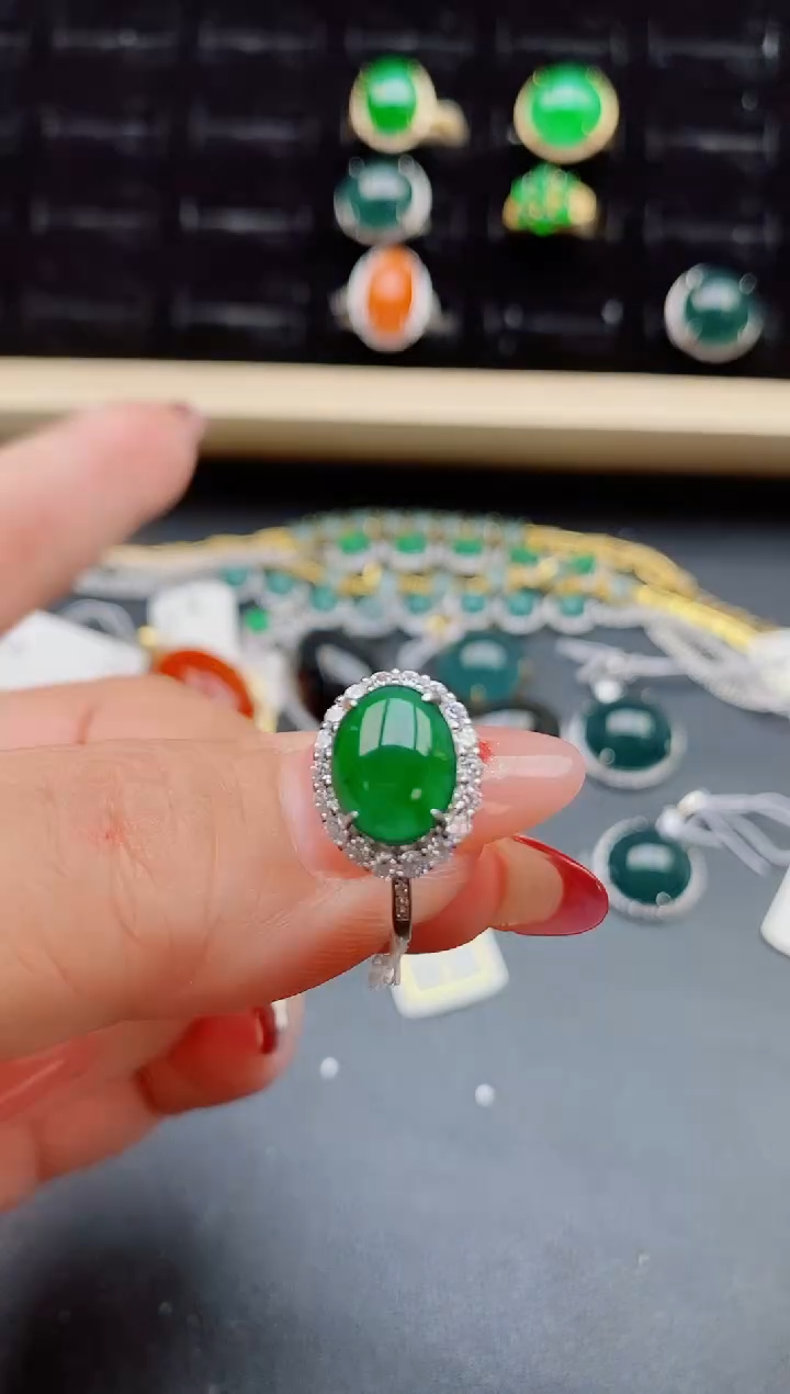 【闪购商品】翡翠戒指银S925镶嵌50805501