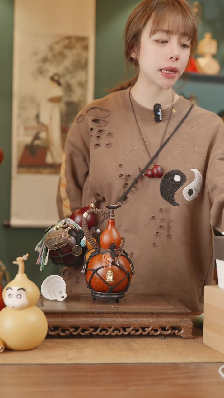 【闪购商品】217号精品天然大漆工艺防渗内胆酒葫芦~