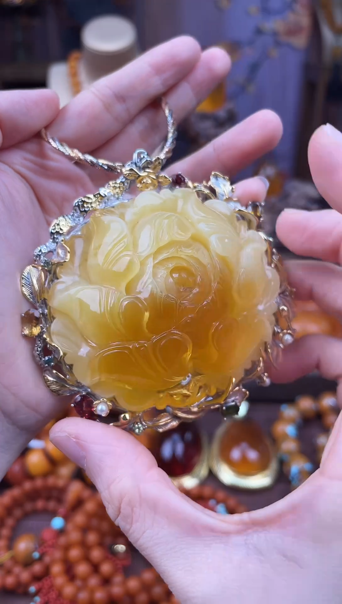 裸石琥珀未镶嵌多样性发货1，假一赔4