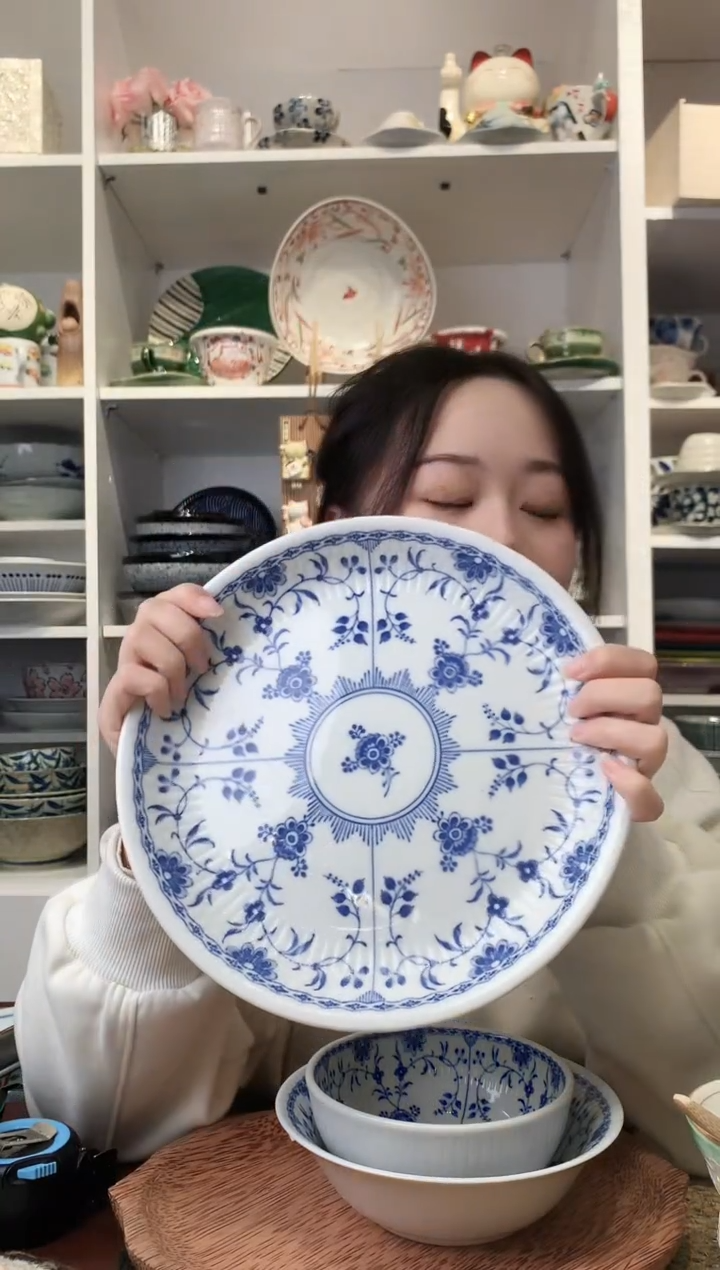 陶瓷【清仓】bloom青花大号盘24.5cm