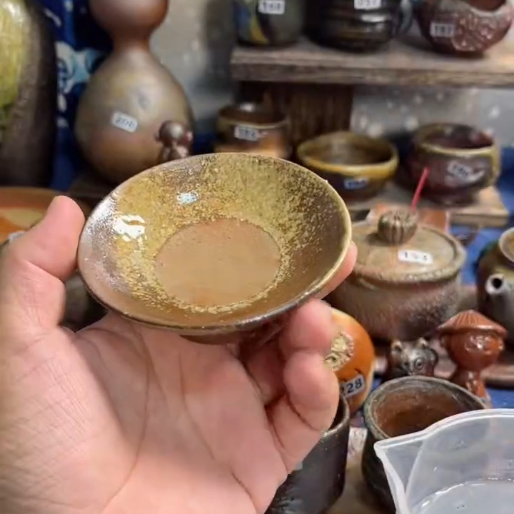 244圭二盏杯日式备前烧茶具茶器茶周边