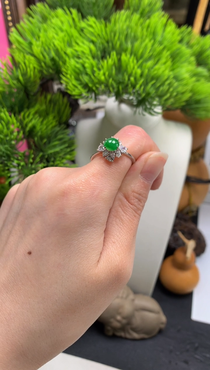 未镶嵌戒指翡翠泡**宝---122629