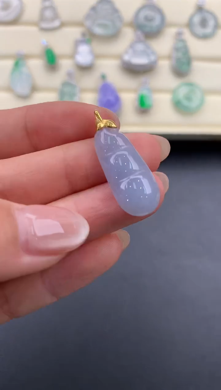 【闪购商品】翡翠颈饰18K金镶嵌X326     