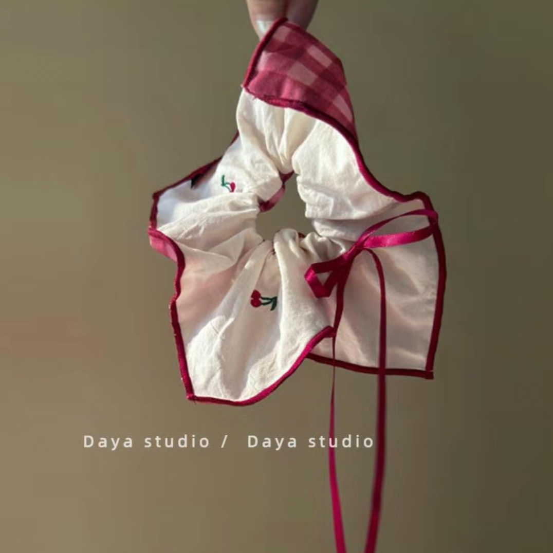 单品多件拍这里 韩版大肠发圈方巾蛮腰小清新甜美森系