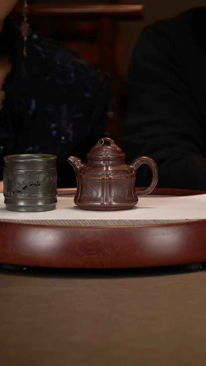 【闪购商品】紫砂茶壶六方隐角竹鼎200c