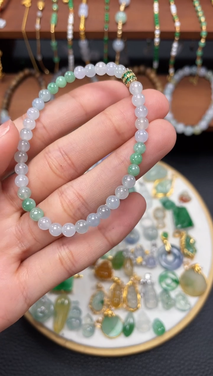 【闪购商品】翡翠套链未镶嵌一个  JK323