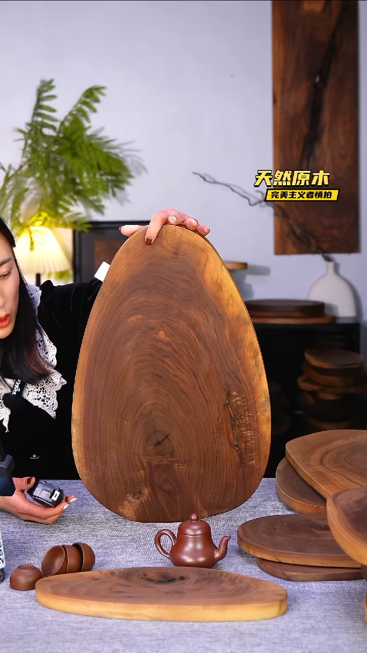 木北美黑胡桃原木.干裂疤结不属于商品质量问题完美主义者慎拍