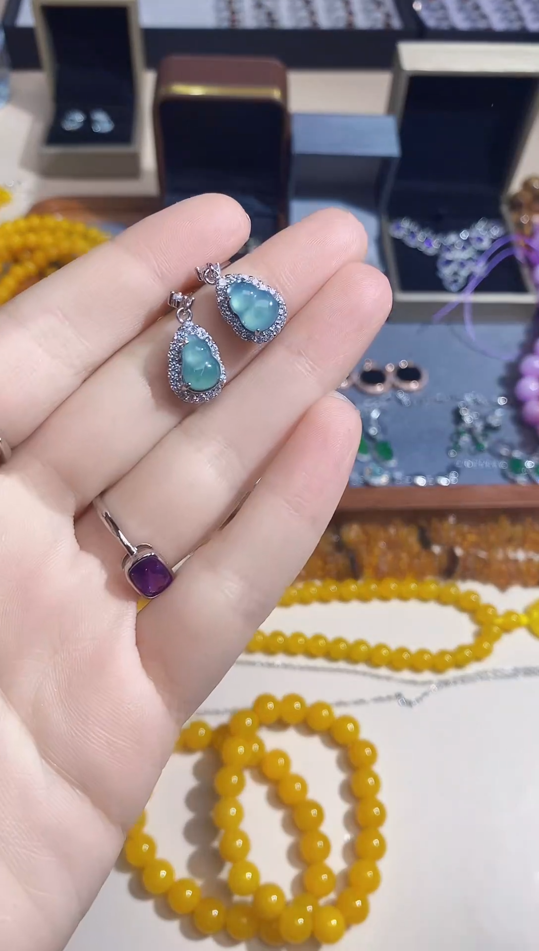 【闪购商品】翡翠耳饰未镶嵌多样性 发其一  【11】