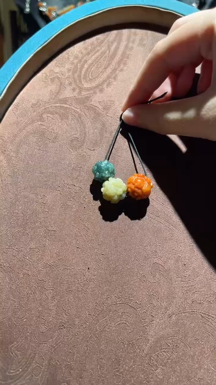 未镶嵌挂件翡翠红翡绿翠