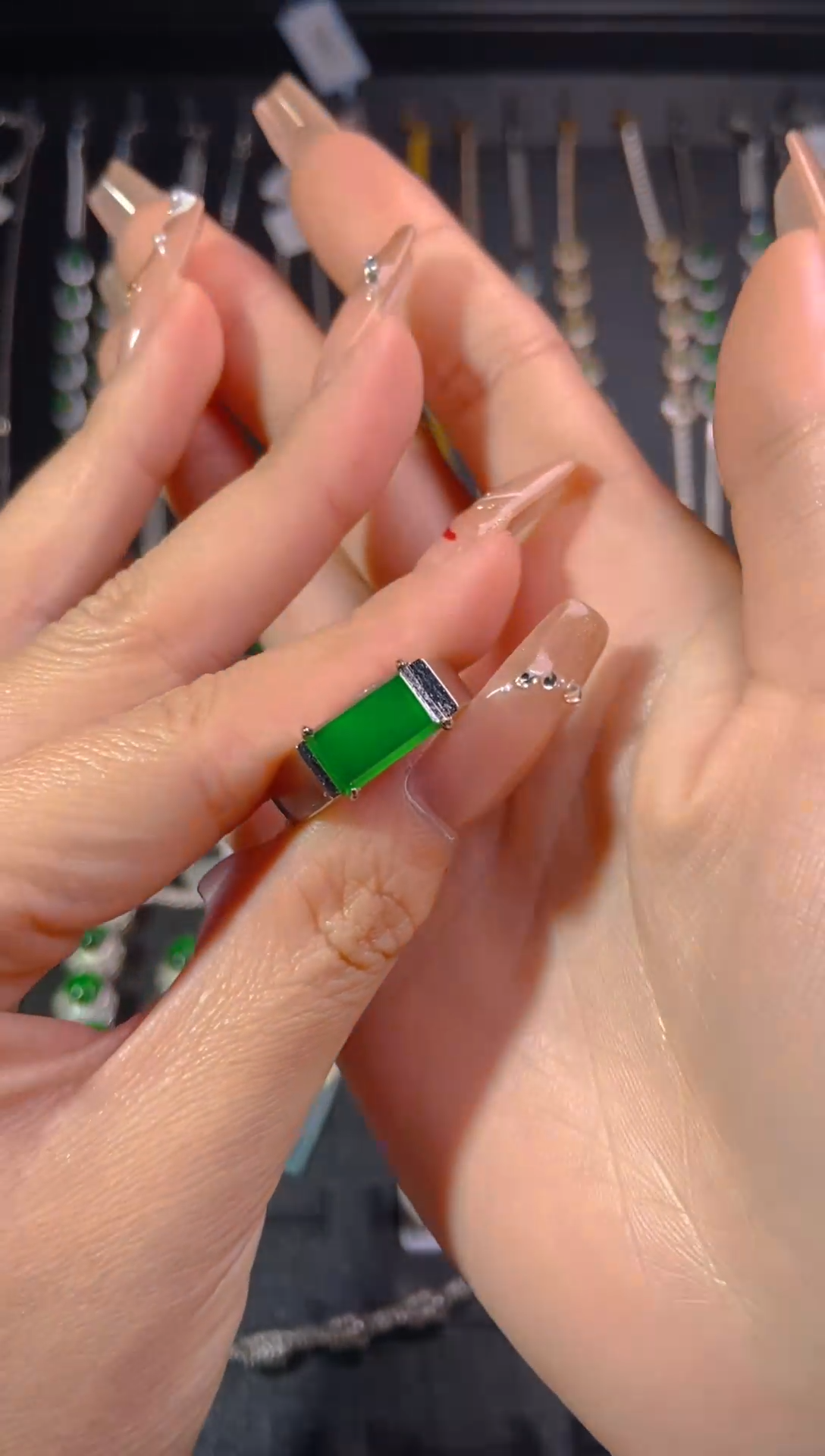 【闪购商品】翡翠戒指未镶嵌天然翡翠A货86