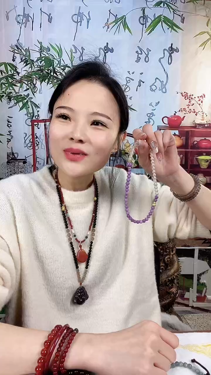 【闪购商品】白玉菩提吊坠十里紫云双圈设计款