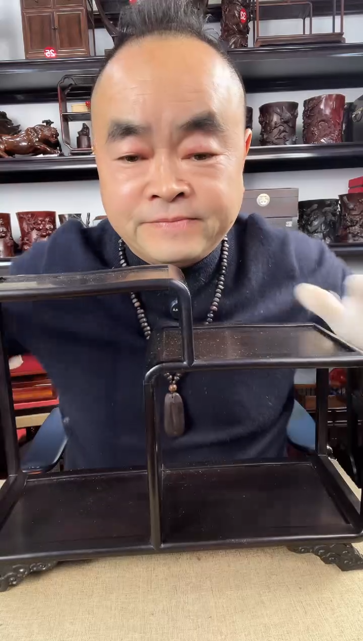 木老李红木工艺品黑二连