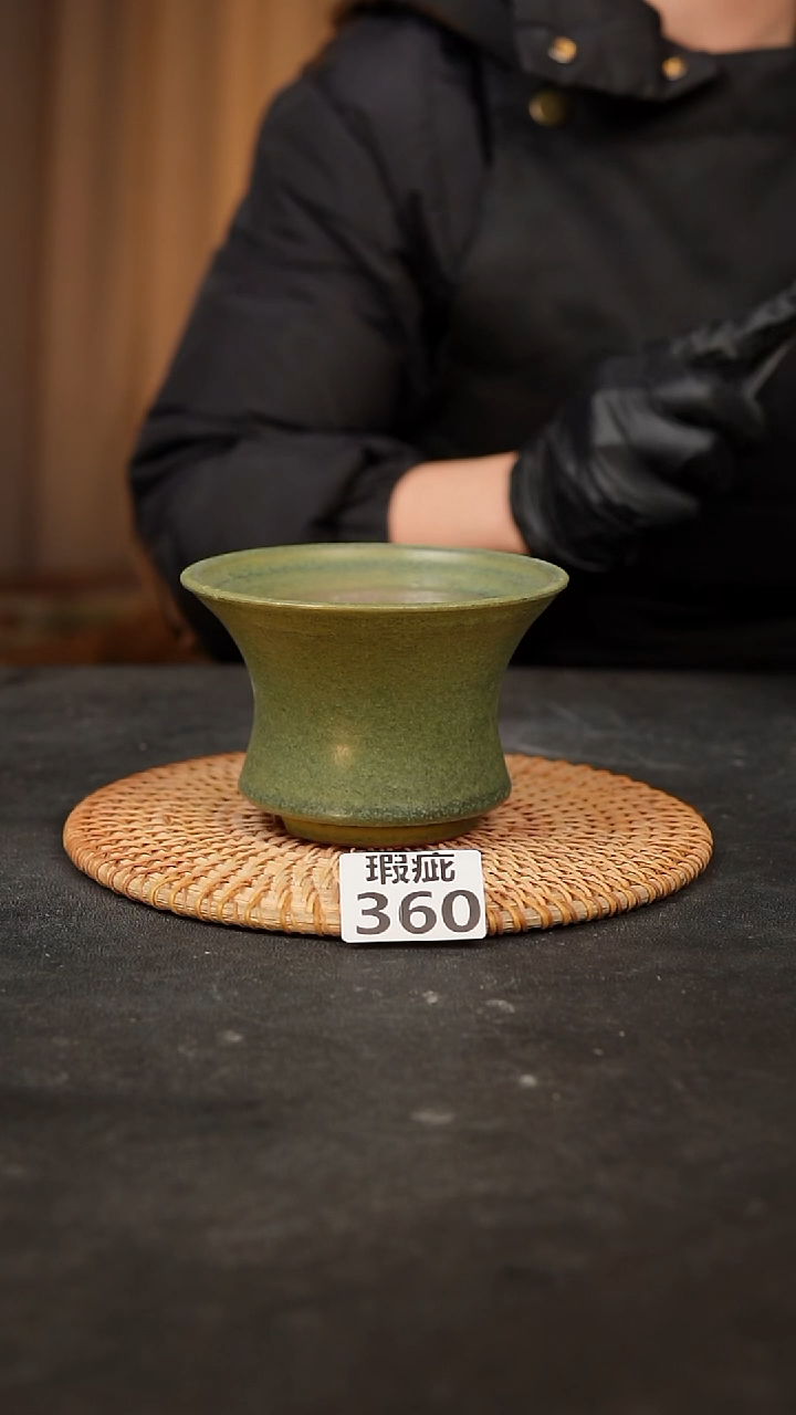 【闪购商品】瓷片360泥泥手工花盆口11高8