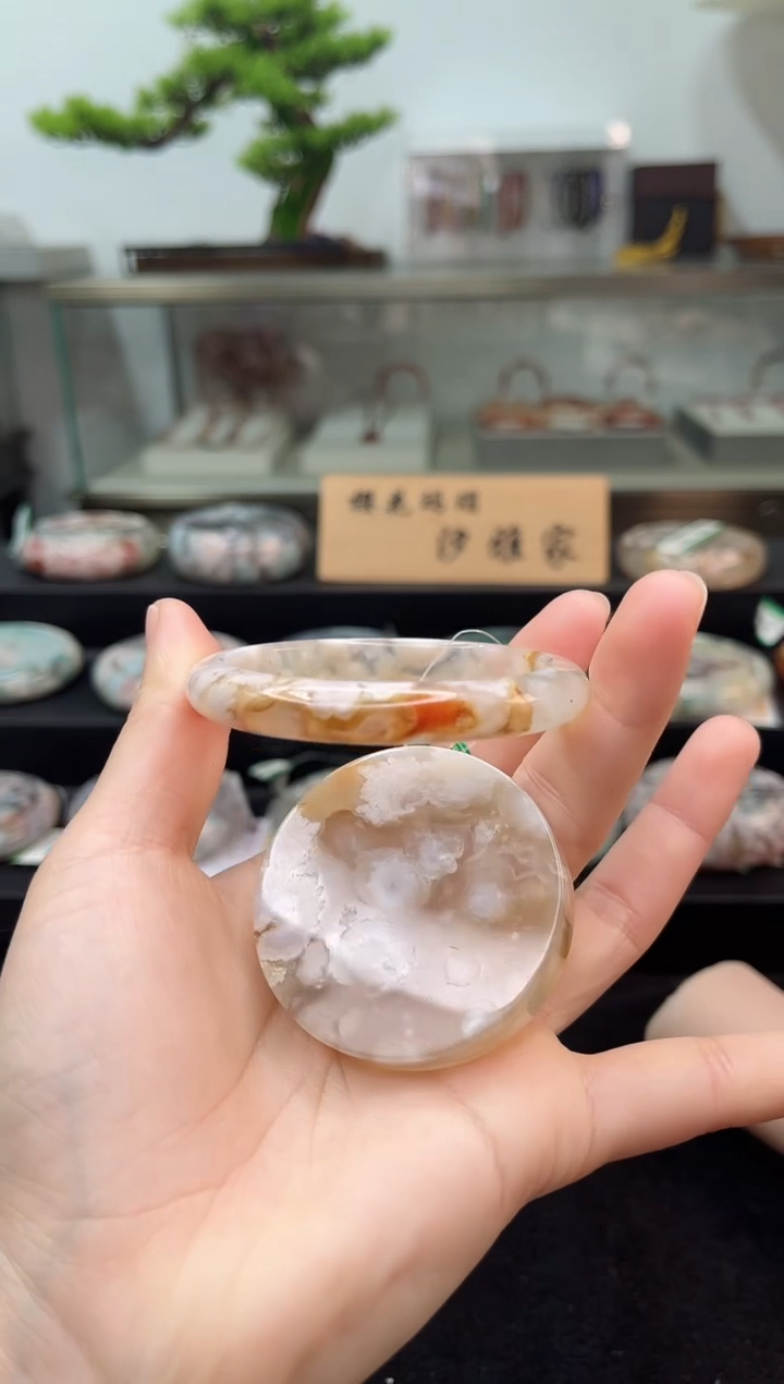 未镶嵌手镯石英质玉53圈口（赠品镯心）3866628