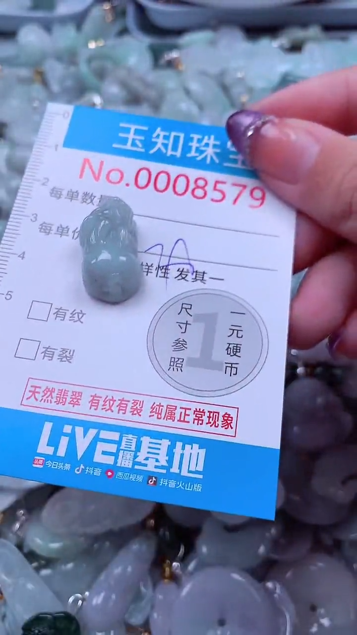 翡翠未镶嵌吊坠(不含链)8579