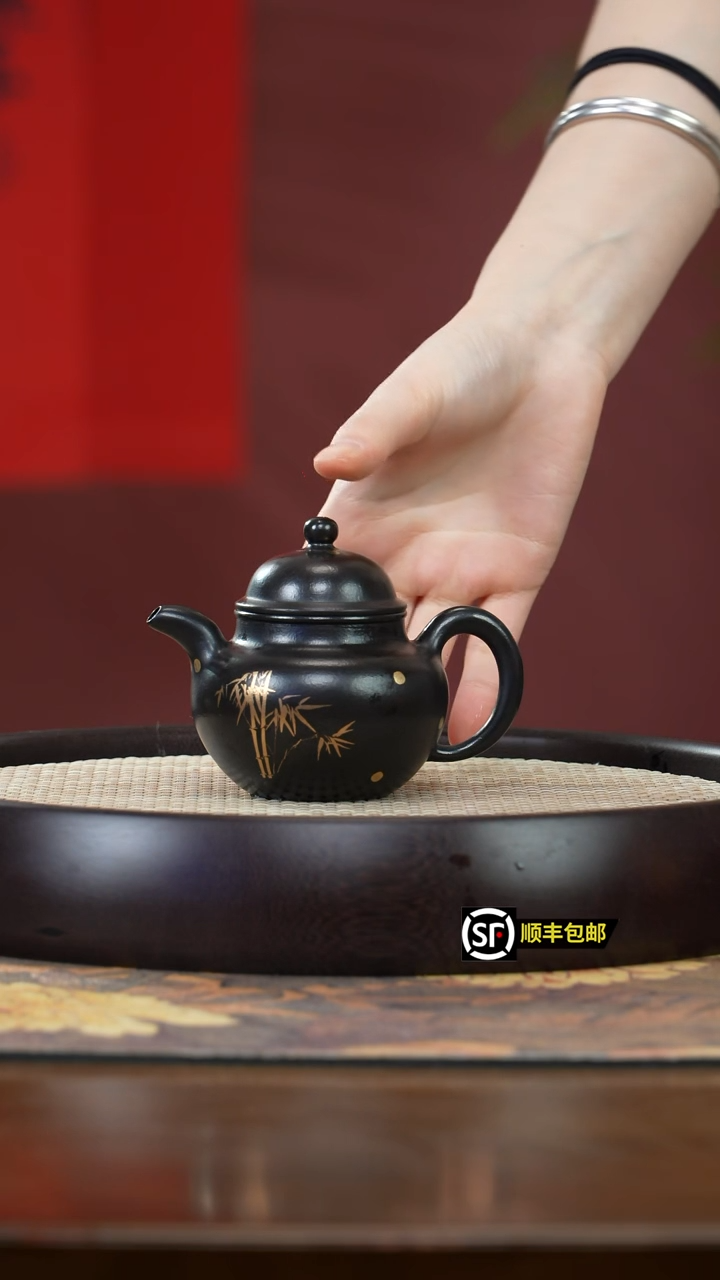 【闪购商品】紫砂茶壶J5698JS悟灰还原烧掇球