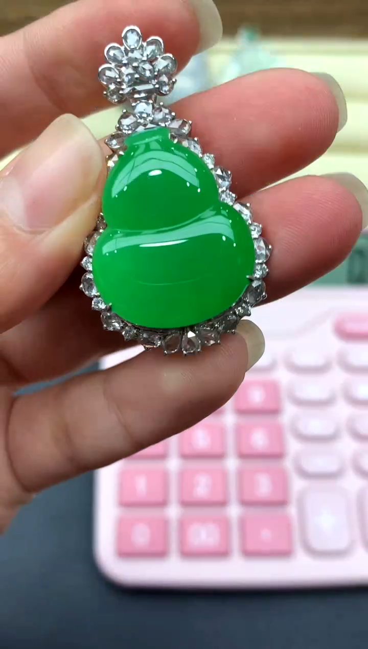 【闪购商品】翡翠颈饰18K金镶嵌479-中国好珍宝