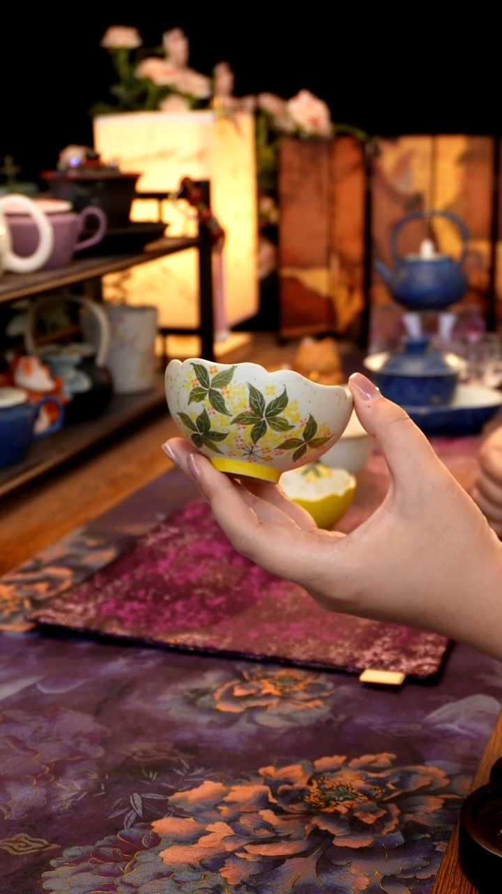 焦糖桂花外绘普洱杯····