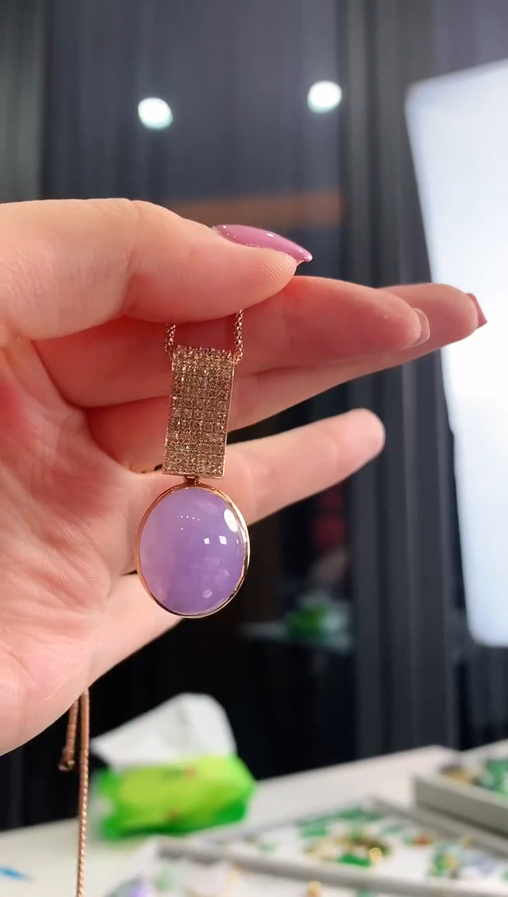 【闪购商品】翡翠颈饰18K金镶嵌吊坠 不含链