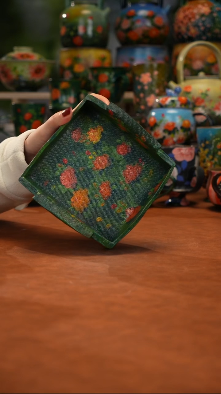 紫砂油画手绘釉下彩