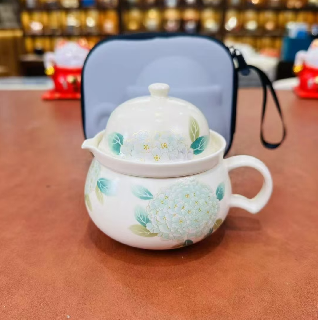 KK0660-汝窑繁花茶咖杯配包