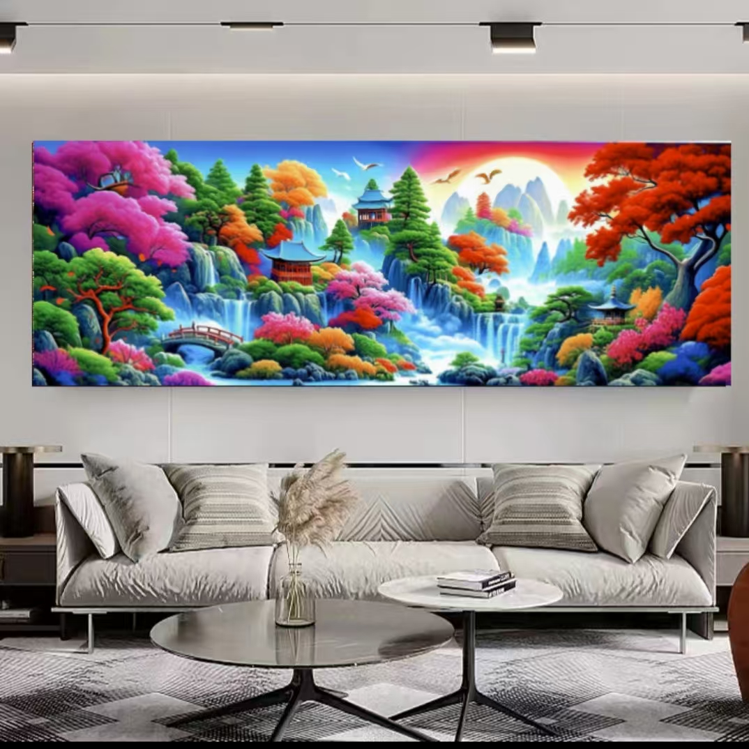 手工十字绣成品2.4鸿运华章t4882