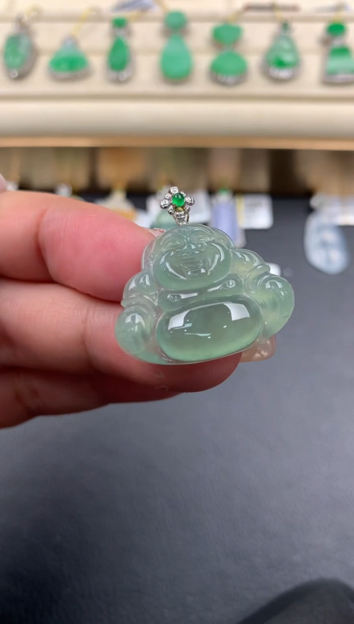 【闪购商品】翡翠颈饰18K金镶嵌D776