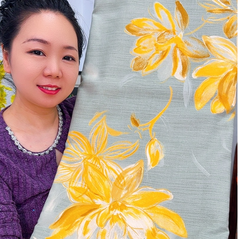 高端亲肤棉被罩--古韵兰花-1