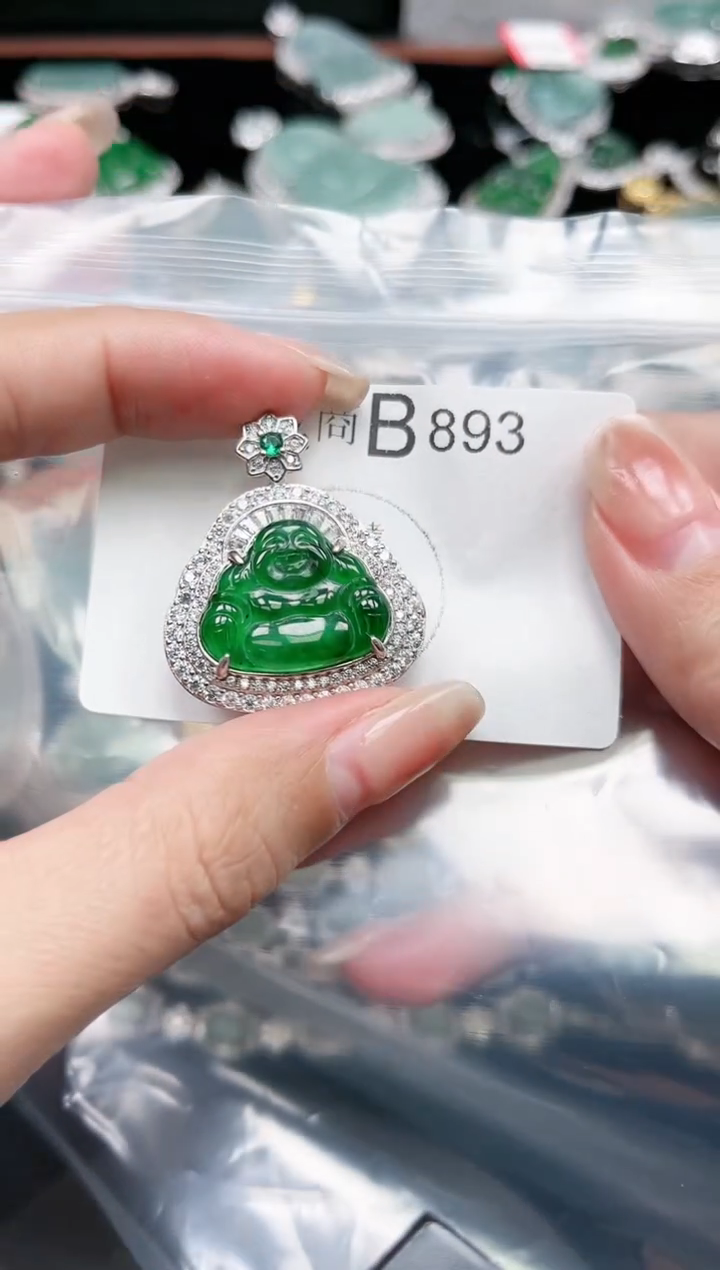 【闪购商品】翡翠颈饰未镶嵌赠皮绳893