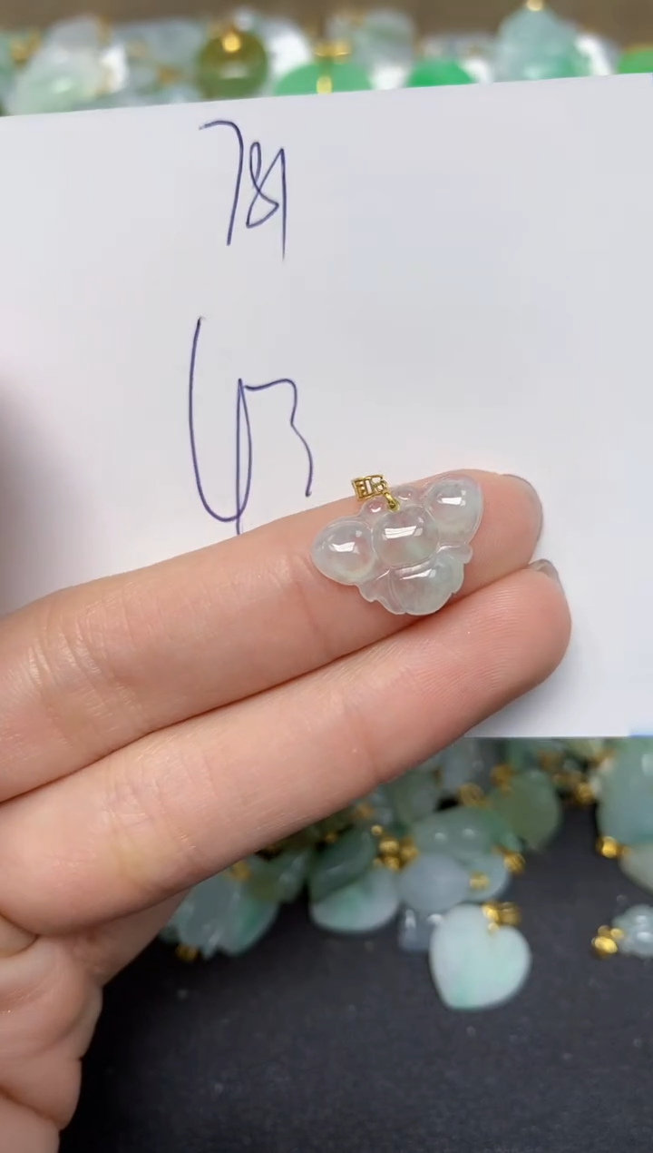 【闪购商品】翡翠颈饰18K金镶嵌 天然翡翠A货