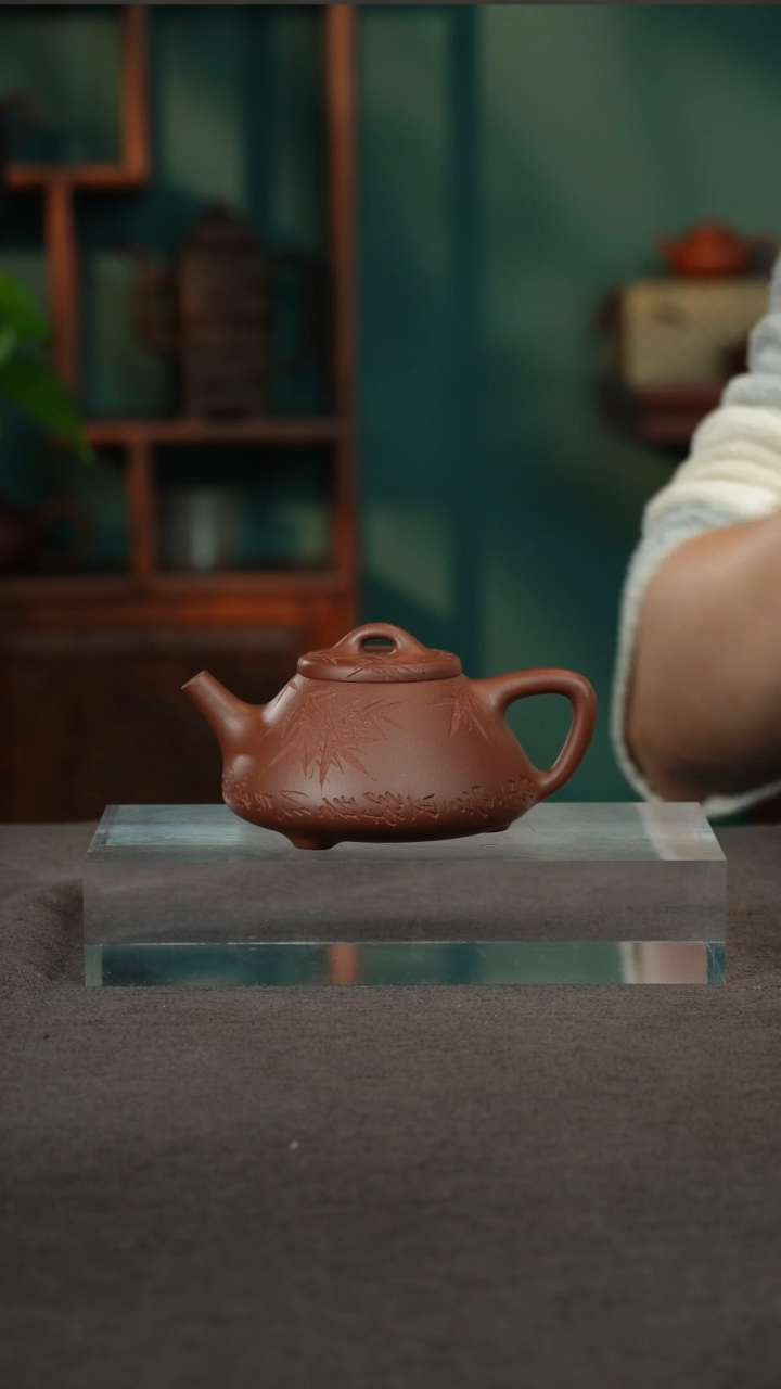 【闪购商品】紫砂茶壶19竹叶子冶石瓢